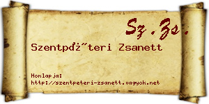 Szentpéteri Zsanett névjegykártya