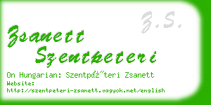 zsanett szentpeteri business card